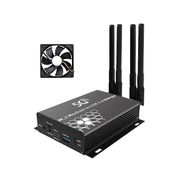M.2 NGFF 4G/5G Modul til USB 3.0 Adapter M2 Wifi Kort Konverter Riser Board med Antenne Kølerblæser