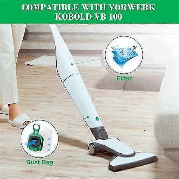 Ny støvsugerpose til Vorwerk Kobold VB100 FP100 VB 100 100, støvsugerpose