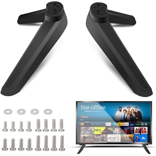 Universal TV-fod - Skridsikker - Nem installation - Sort