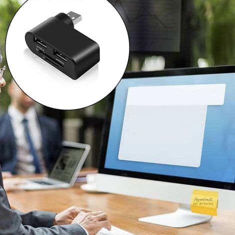 4-i-1 USB 3.0 Dockingstasjon med SD/TF-kortleser, 480 Mbps Rask Adapter, Multifunksjonell Hub