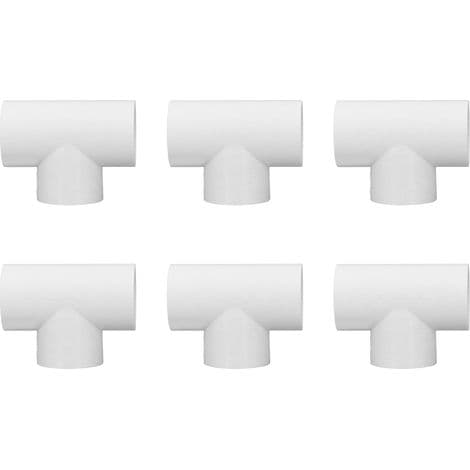 12 delar PVC T-kopplingar, plastanslutningar för vattenrör, 25 mm diameter, DIY VVS