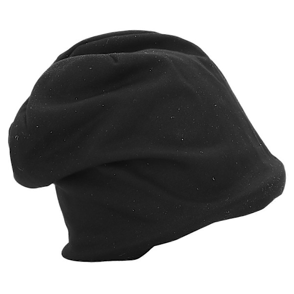 Hatt Bomulls Beanie Slouch Beskyttende Beanie Hatt Motetilbehør Kompatibel for Menn Kvinner Svart
