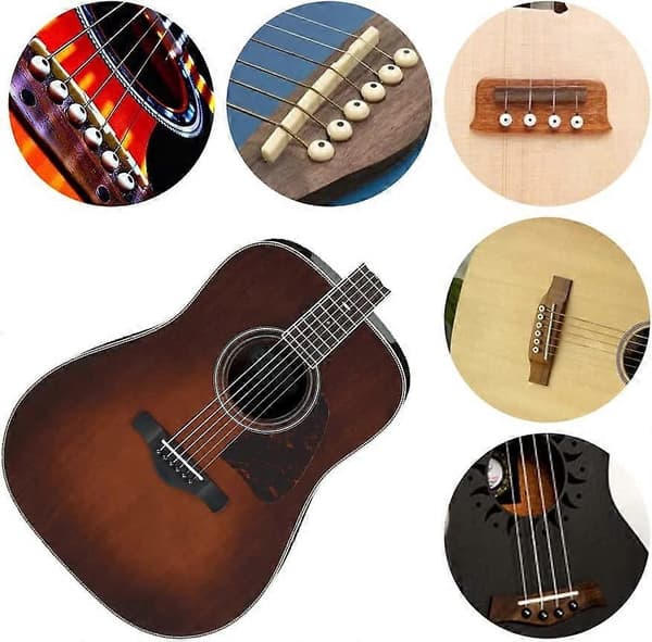 Dww-12 STK Gitarbrostifter, Gitarpinne, Akustisk Gitarpinne, Folk Gitarpinne, for Erstatningstilbehør for Strenger