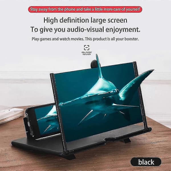3D HD Justerbart Telefon Skjermforstørrelsesstativ