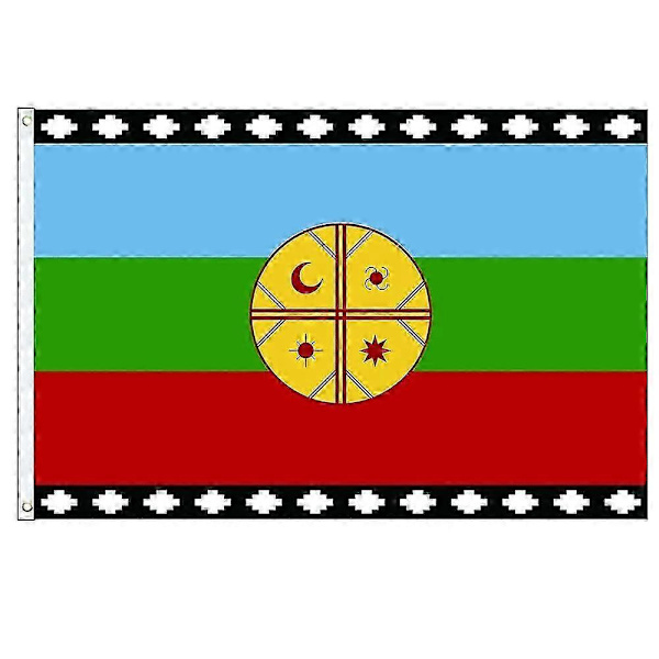 FLAGCORE 90X150CM Mapuche Chile Mapuches Wvnhelfe Stjerne Chile Flagg