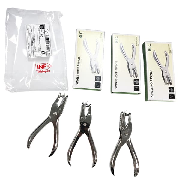 3-pack metallhålslag, enkelhålslagare för papper, pyssel, kontorsmaterial
