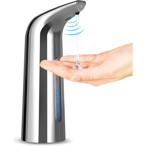 Automatisk sæbedispenser, håndspritpumpe, berøringsfri sæbedispenser (400 ml, sølv)