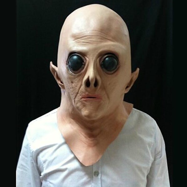 Alien Ufo Lateksi Täysi Pää Naamiot Halloween Cosplay Päähine Juhlat