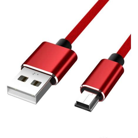 Mini USB A till B 2.0-kabel för GPS, kamera, laddning och datasynkronisering