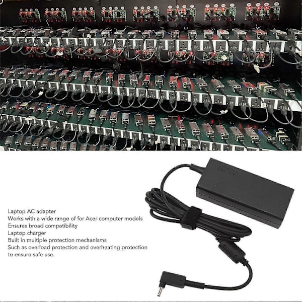 WJTG 19V 2.37A A13 045N2A 45W AC Adapter Laptop Laddare för Acer 3.0x1.1mm Port Notebook Laddare EU-kontakt 100240VJ