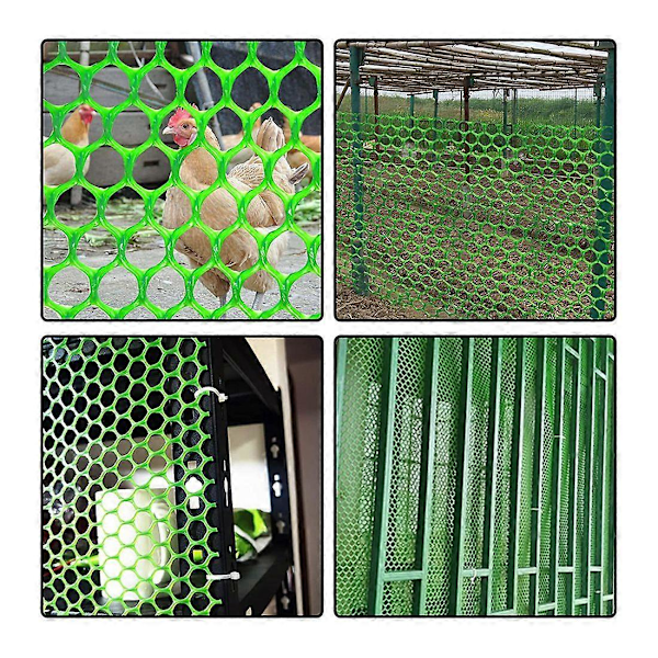 Genanvendelig Plastik Hønsenet Hegn Mesh Letvægts Holdbar Hexagonal Mesh DIY Projekt Have Gård