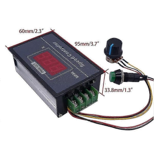 30A PWM DC Motorvarvtalsregulator med digital display - Steglös regulator ny