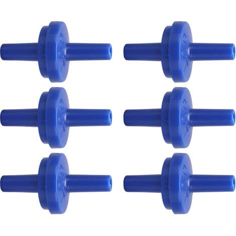 10 stk. enveis PP-plasttilbakeslagsventil for vannrør, membranstopper, 4 mm luftinntak, blå