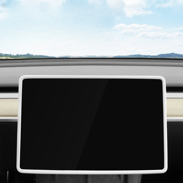 Center Screen Bumper Edge Frame Protector för Tesla Model 3 / Y Grå