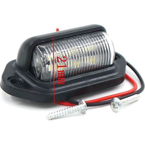2 stk. lastbil bil 6LED lastbil nummerpladelys bus trailer baglygte sidelys 12-24V