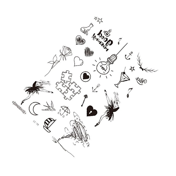 Ma Long Face Stickers - Realistic Temporary Tattoos Dancer, puzzle, light bulb