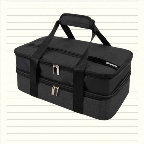 Portable Large Capacity Double-Layer Picnic Bag - Insulated Lunch Cooler