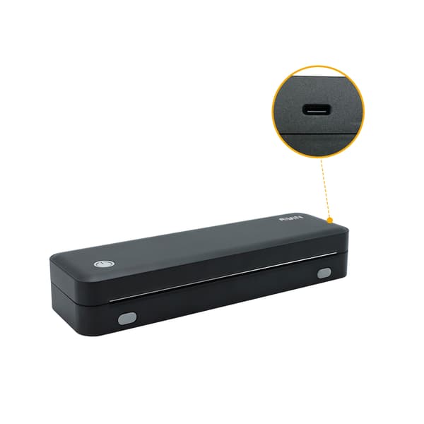 A4 Mini Bærbar Termoprinter - Bluetooth & USB-C, Blækfrit Print, Kompatibel med Smartphones og Computere