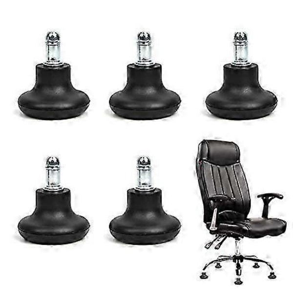 Pakke med 5 Bell Glides Erstatning Kontorstol Hjul Stopper Kontorstol Svingbare Hjul 2 Tommers Stoler Glide Hjul Erstatning Møbler