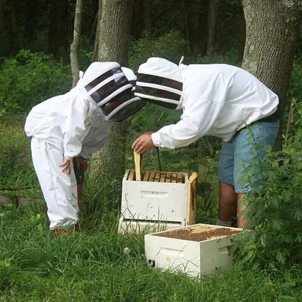Biodlingskläder med handskar, barnens biodlingsdräkt - Långärmad bomull, barnskydd, biodlingstillbehör