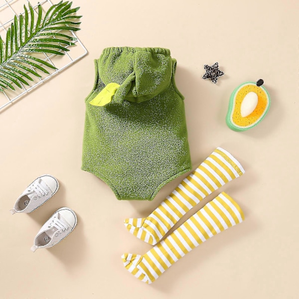 0-18kk Vauvan Tyttö Poika Avocado Puku Vauva Taapero Huppari Bodysuit Lyhyt Haalari Purim Hieno Pukeutuminen Sukilla-VÄRI: 80 (6-9kk)