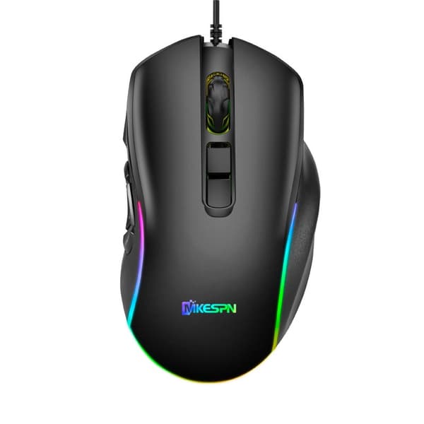 10-button RGB Gaming Mouse with High Precision and Customizable DPI up to 12800 for Optimal Gaming Experience