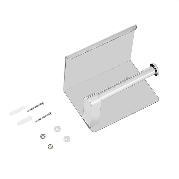 Toiletpapirholder - Moderne, Inkluderer Opbevaringshylde, Rustfrit Stål
