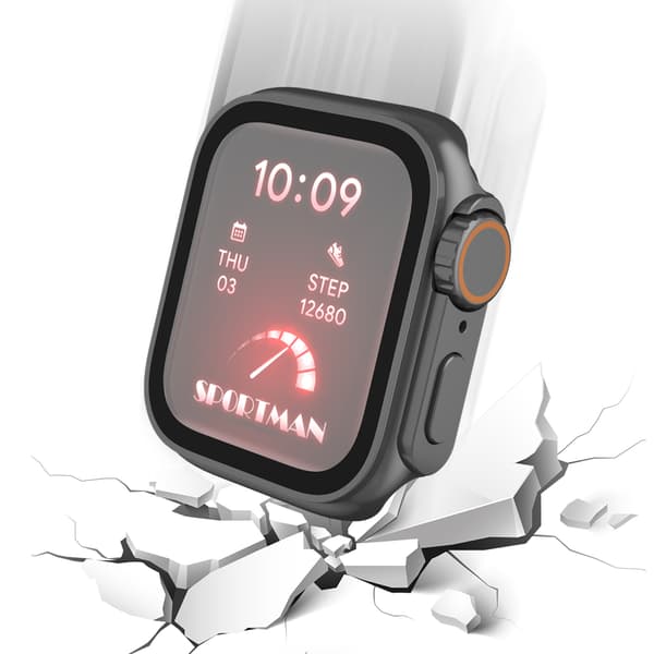 Case with Screen Protector for Apple Watch Series 4/5/6, 40mm Black