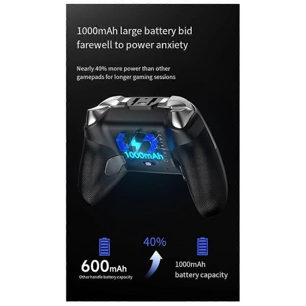 X10 Hall Effect Kontroller Trådløs Bluetooth Kontroller med Bevegelseskontroll for PC/IOS/Android/Sw