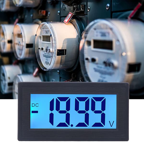 YB5135DB DC Digital Voltmeter LCD Display Spændingsmåler AC100-240V Strømforsyning DC 0-20V