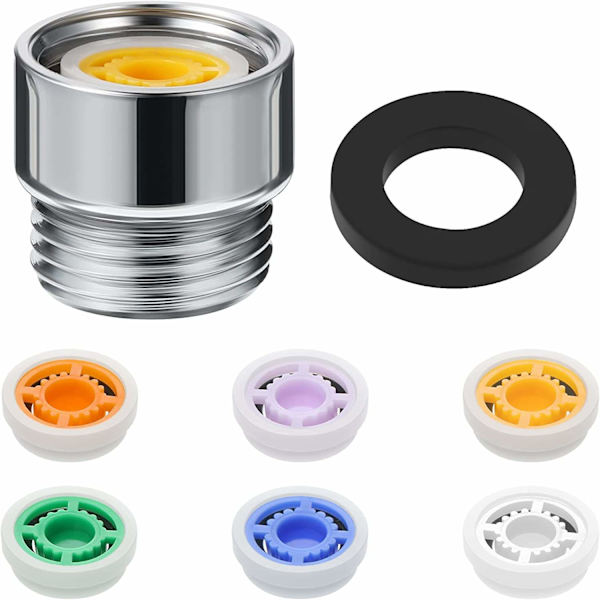 Water-saving inserts for shower head 6-pack with adapter