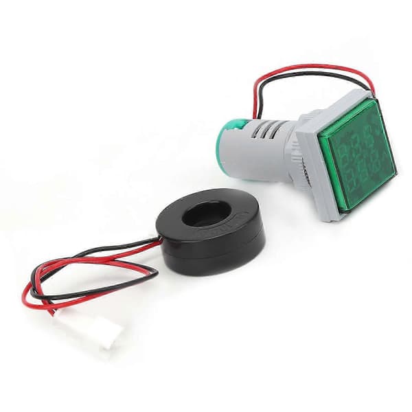 AD16?22FVA 2 i 1 Voltmeter Amperemeter Spänningsströmsmätare Testare Mätindikator Grön