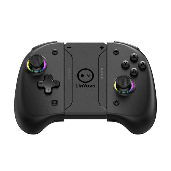 Transparent Joypad til Switch, 6-Akset Trådløs Induktionscontroller, Justerbar Gamepad