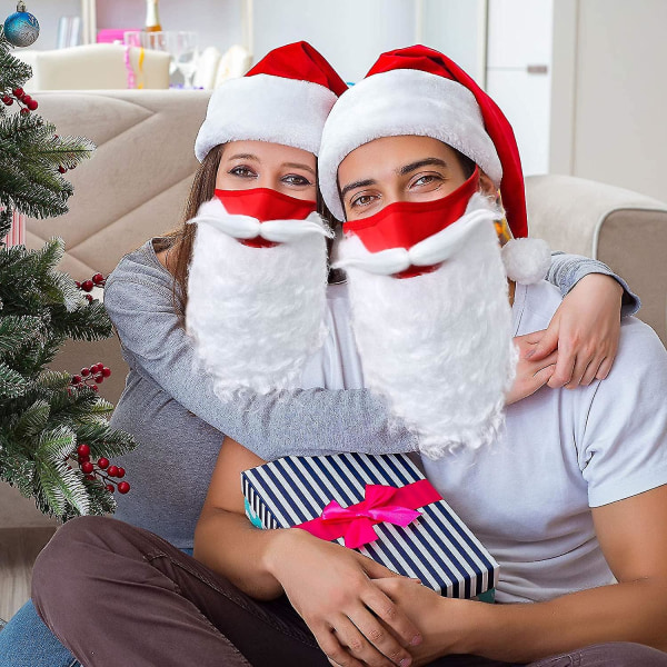 Julemand skæg Kostume tilbehør Julepynt Fest Ferie nyhed for voksne