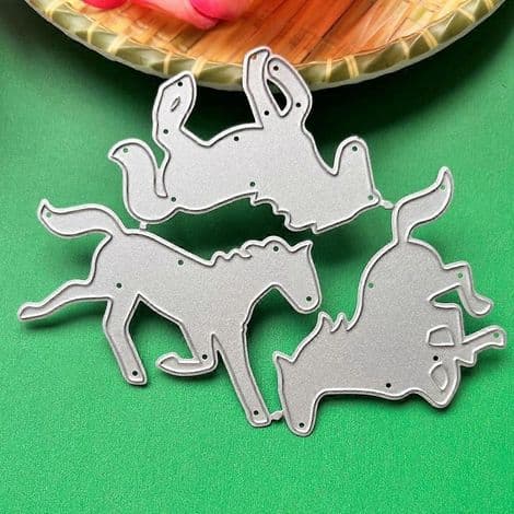 Hästformade metallskärningsdies, präglingsstencil för scrapbooking och kortform