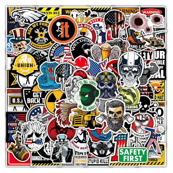 200st Mode Graffiti Stickers Vattentät Laptop Bagage Skate multicolor