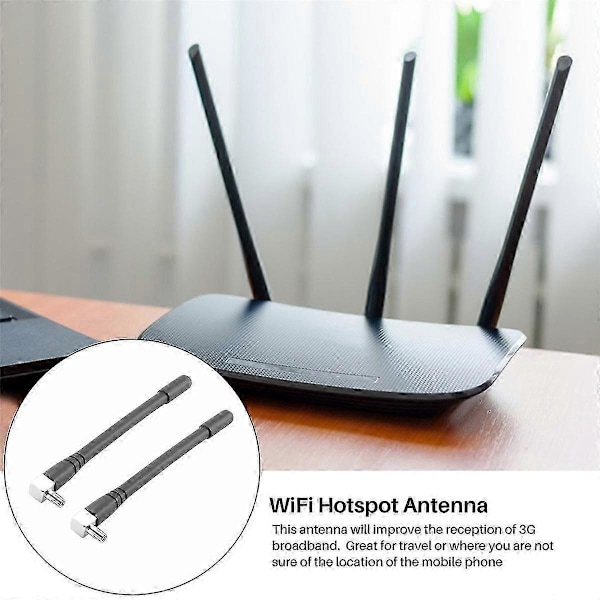 2 stk. mini TS9 Antenne til ZTE(MF61) 4G LTE Modem MiFi Mobil WiFi Hotspot Router jn