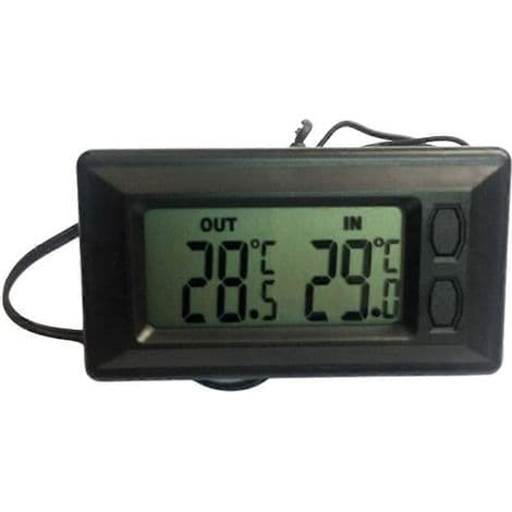 Biltermometer med lettlest LCD digitalt display.