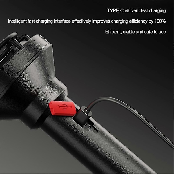 Ficklampa Utomhus LED Ficklampa Super Stark Uppladdningsbar Retro Design