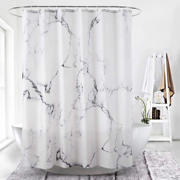 Duschdraperi Zen Sten Vild Gräs Reflektion I Vatten Duschdraperi 180*180cm- UVSC-343