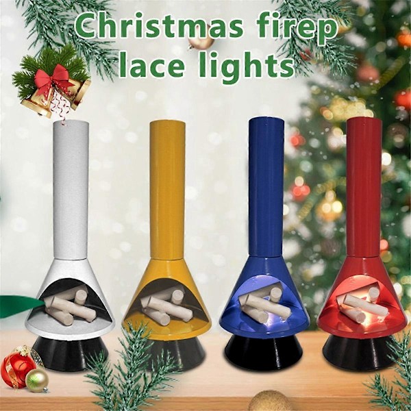 Jul Eldstad Lyktor Dekorativa Flameffekt LED Eldlampa Batteridriven Portabel Eldstad Inomhus Utomhus B