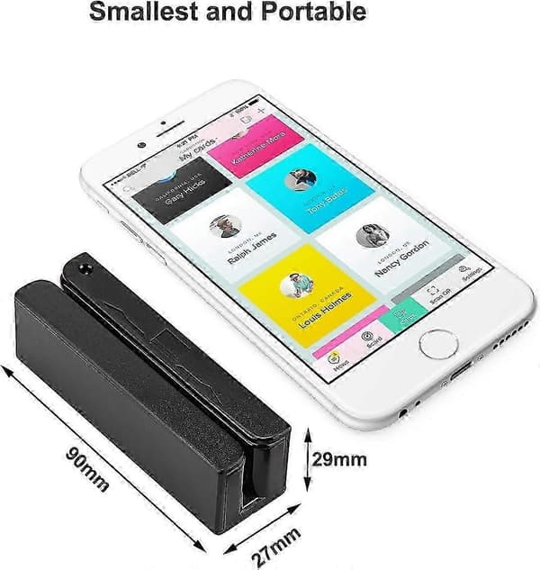 MSR90 USB Magnetisk Kreditkortläsare 3 Spår Mini Smart Card Reader