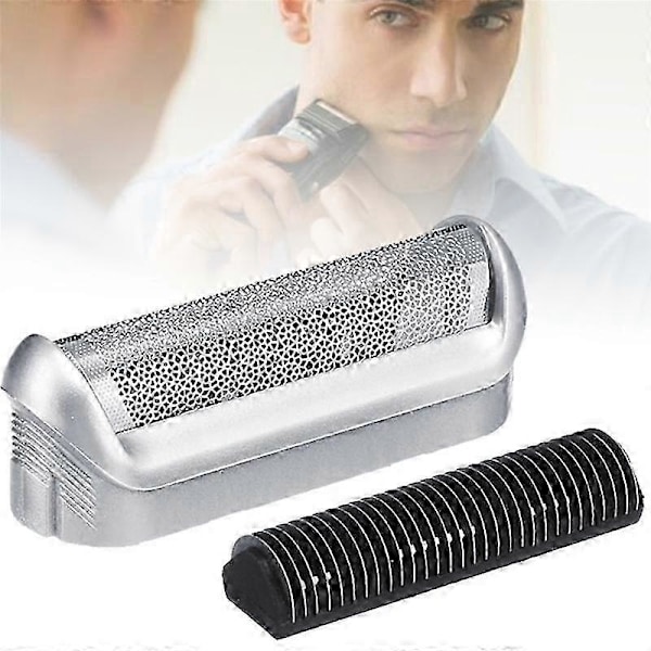 4 sett elektriske barberhoder erstatningsfolie og kutter for Braun 5S P40 P50 P60 P70 P80 P90 M30 M60