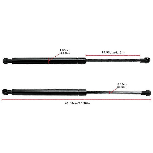 2 stk. frontklap løftestøtte gasfjeder 51237060550 til 3-serie E90 E91 E92 E93 M3 2006-2013