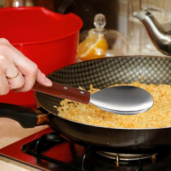 2 st Asiatiska Soppskedar Risskedar Ätskedar Ris Serveringsskedar Potatismos Skedar