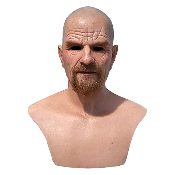 Breaking Bad Gammal Man Mask Maskerad Huvudbonad Halloween Cosplay Huvudbonad Prop