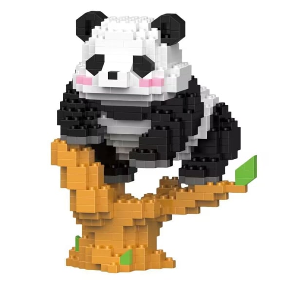 Søte Panda-byggeklosser: Kreativ serie sammensatt pedagogisk leke for modelldekorasjon og maskotgave! julegave