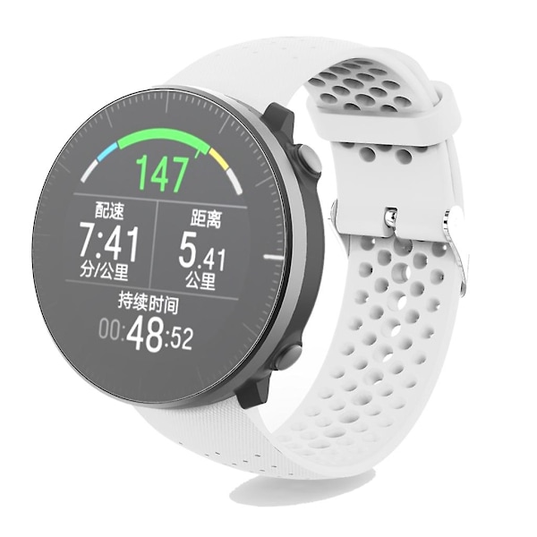 Sportband Armband för POLAR Vantage för M Silikon Hållbar Rem för Smart Klocka färg:Vit