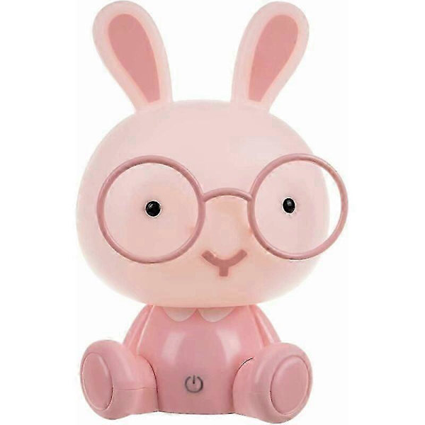 Pink Kanin LED Natlampe