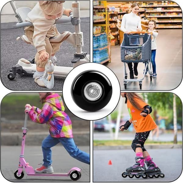 Hjul - Universal - 50mm - Gummi - Svingbart - Pakke med 2